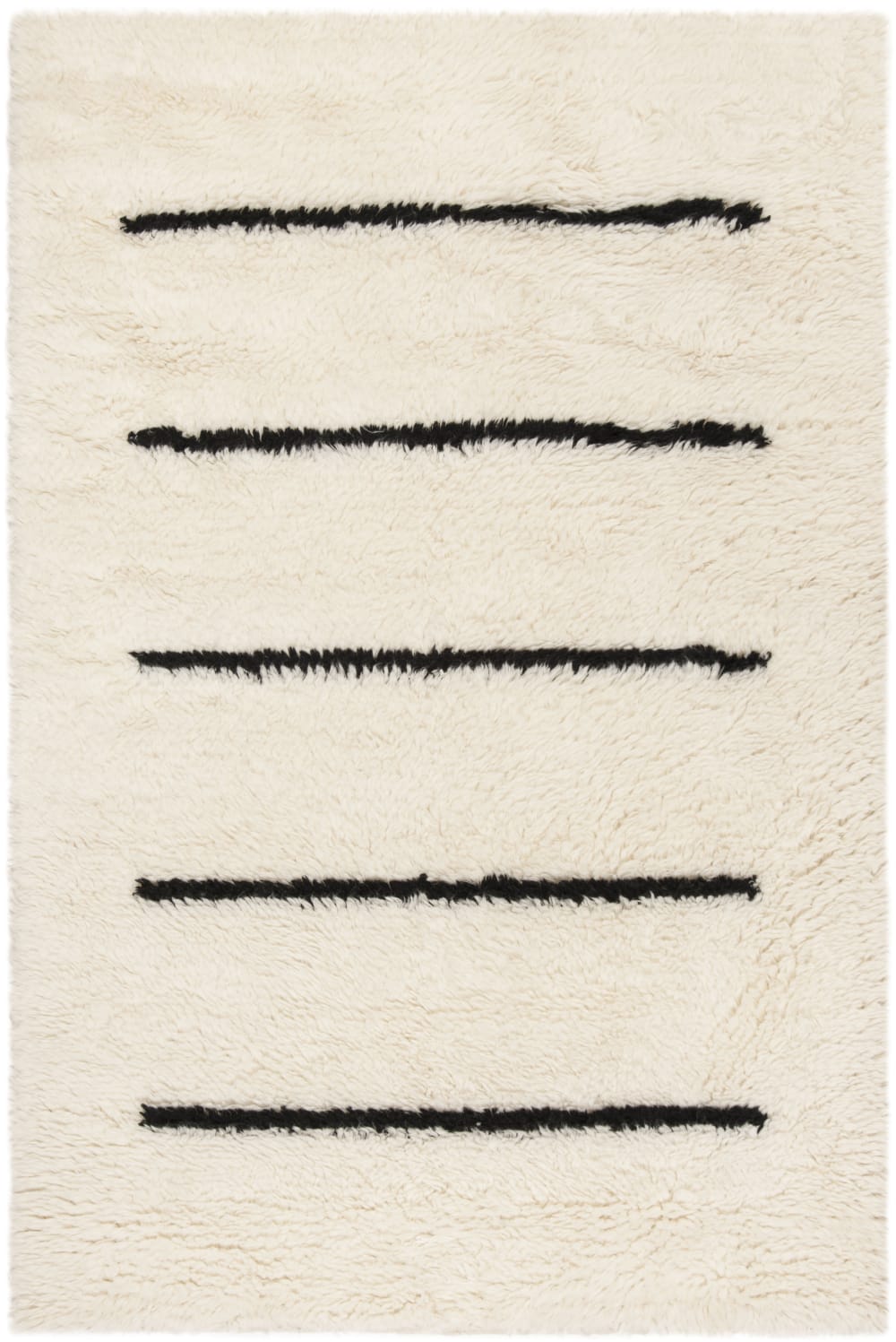 Tapis Laine Neutre/Noir 160 X 229 cm
