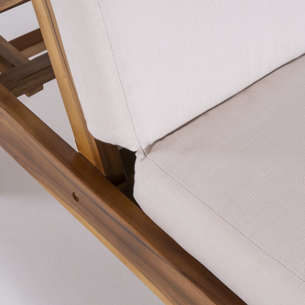 Cojín de tumbona de exterior color crudo 190x60x10 cm - Maisons du Monde