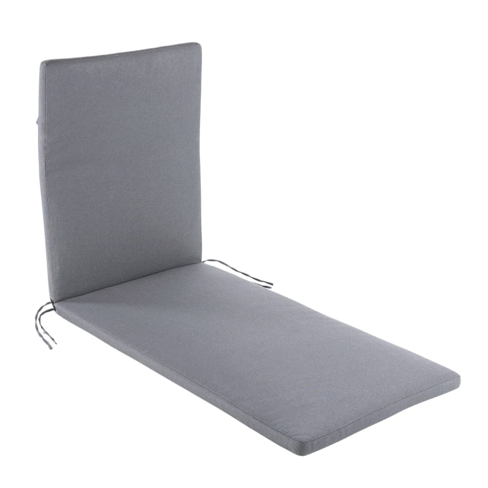 Cojín para tumbona de exterior color gris