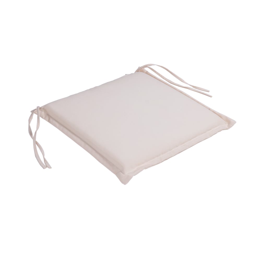Cojín para sillas de jardín color beige 40x42x3 cm