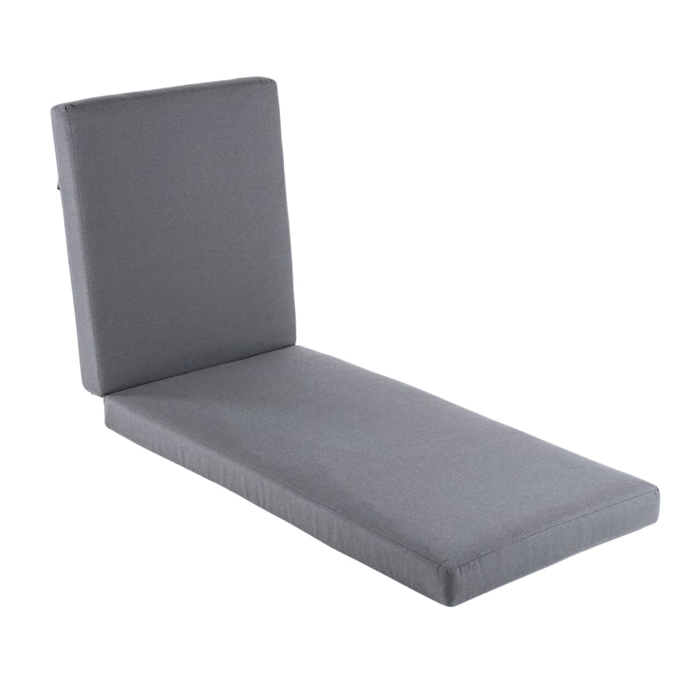 Cojín para tumbona de jardín color gris 190x60x10 cm