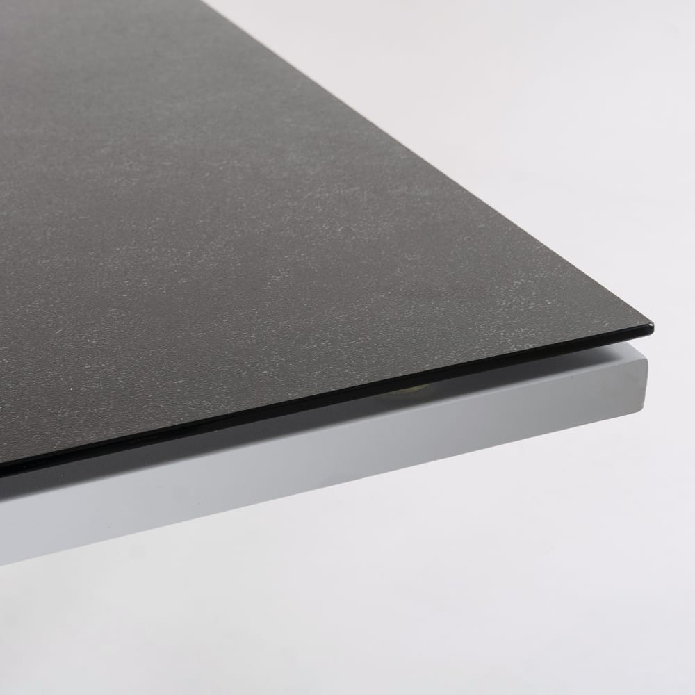 Mesa auxiliar de jardín de aluminio reforzado blanco 80x140x65 cm - Maisons du Monde