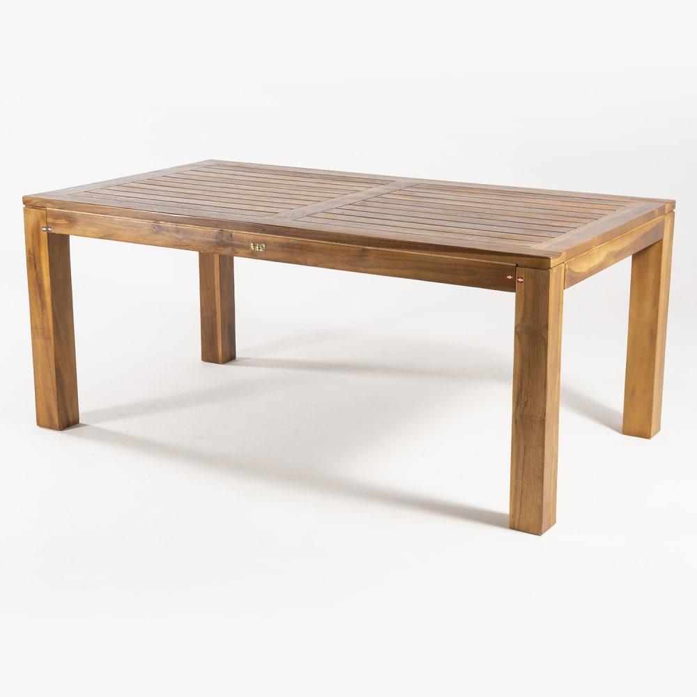 Mesa de exterior de madera de teca 180x100x76 cm