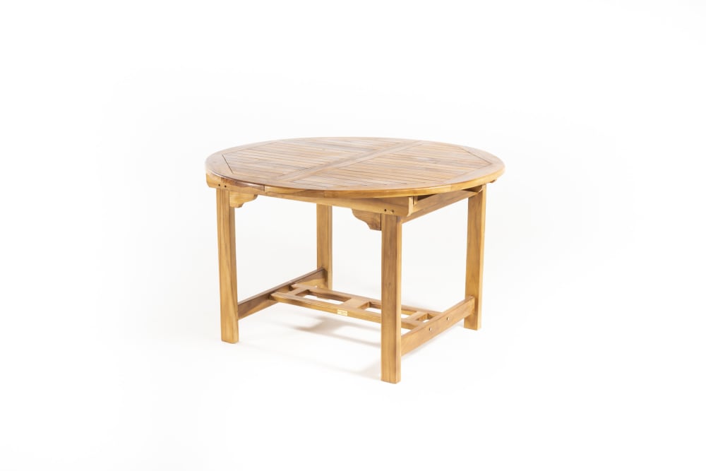 Mesa de jardín extensible de madera de teca 120 a 180 cm