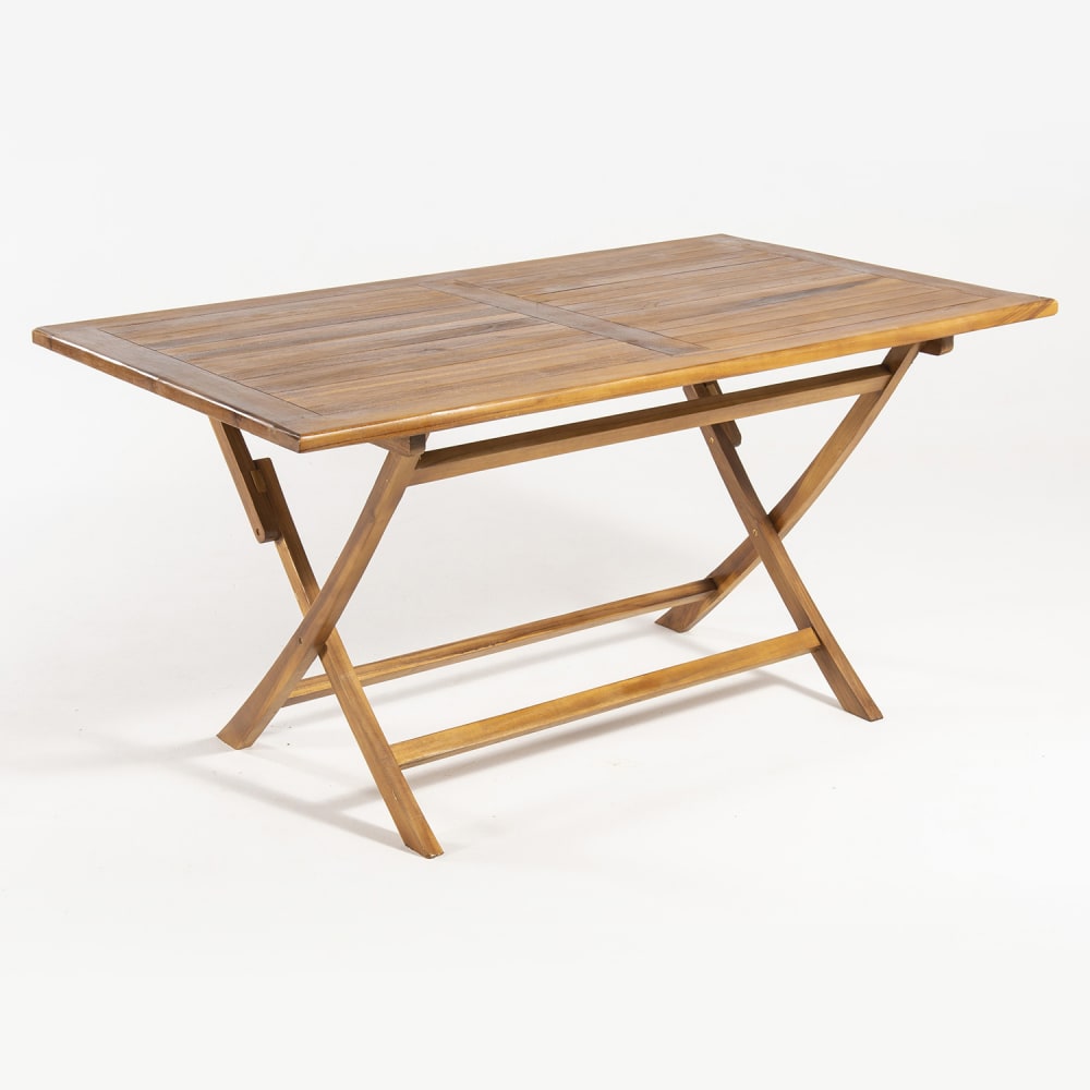 Mesa exterior plegable de teca 150x90 cm