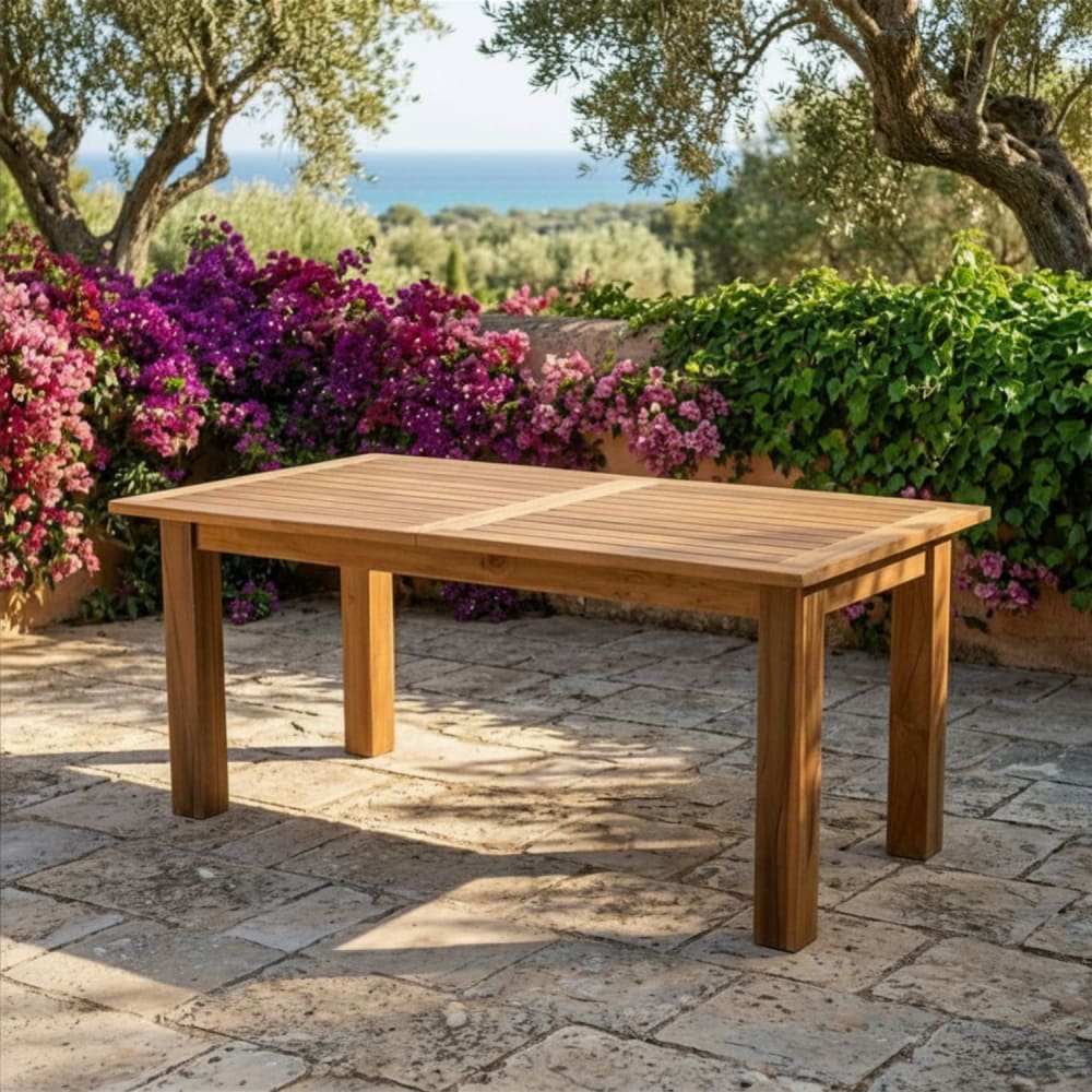 Mesa de jardín rectangular de madera de teca 240x100x77-79 cm - Maisons du Monde