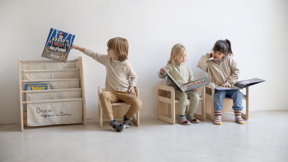 Set 2 sillas madera de pino color natural Montessori - Maisons du Monde
