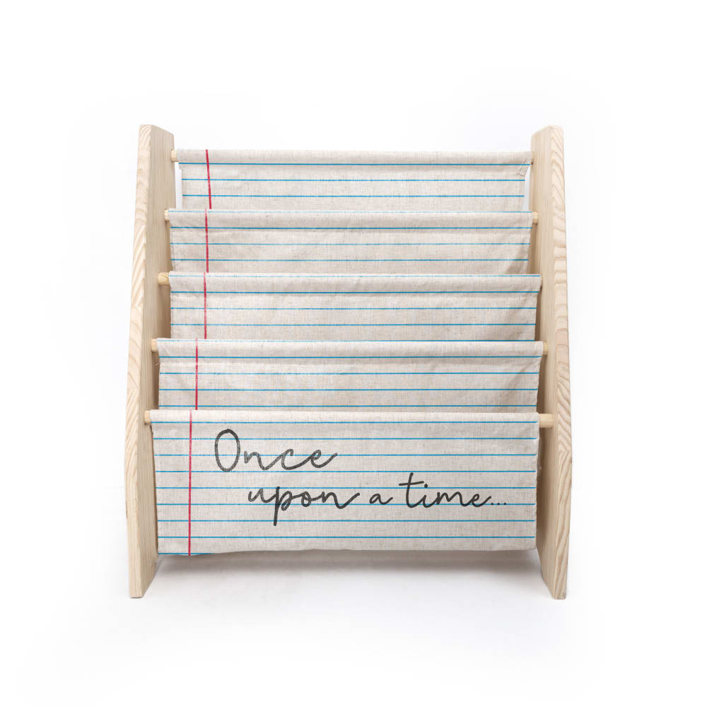 Bibliothèque contreplaqué pin textil Onceupon Montessori (RNT by Really Nice Things) - Image 1