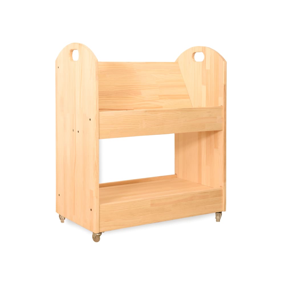 RNT by Really Nice Things Montessori-Bücherregalwagen aus massivem naturfarbenen Kiefernholz style modern Beige