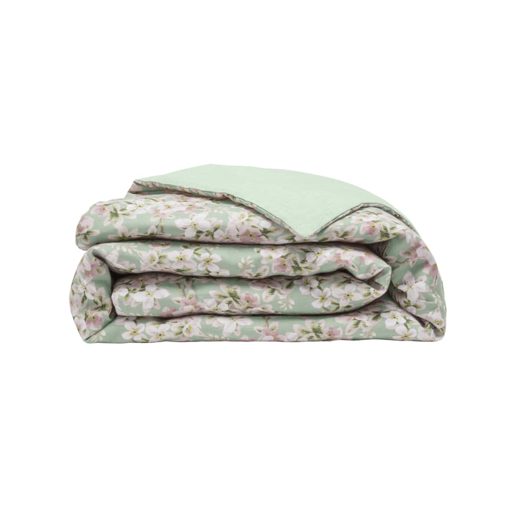 Courtepointe en lin vert 130x180 - Maisons du Monde