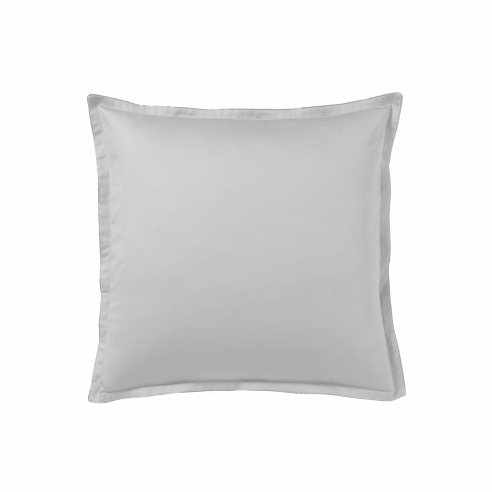 Taie d'oreiller en satin de coton argent 65x65