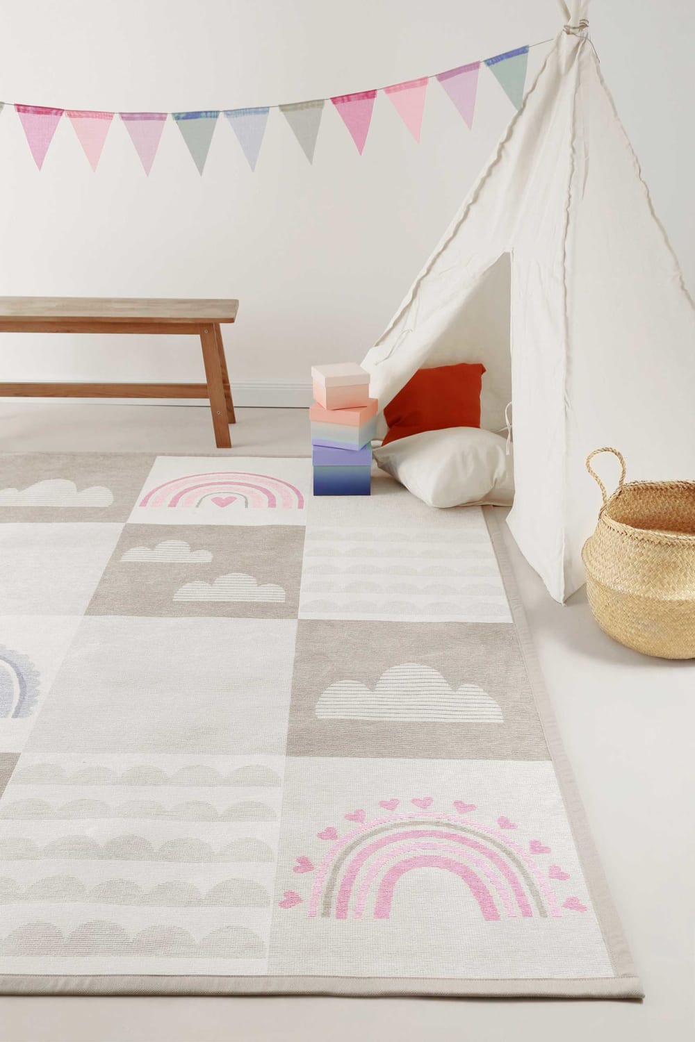 Alfombra de juego reversible arco iris 70X140 - Maisons du Monde