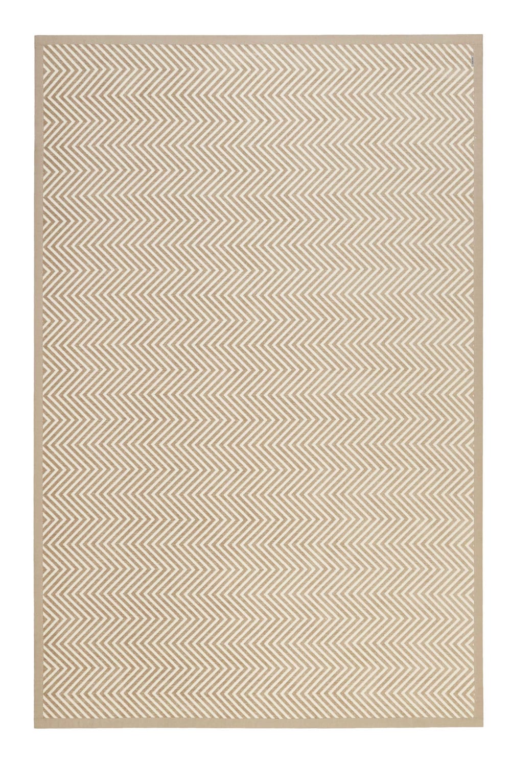 Alfombra tejida reversible beige y arena 140x200