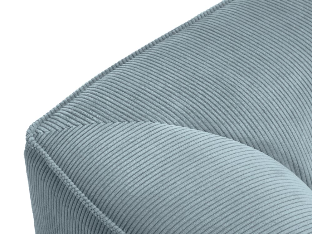 Pouf 1 place en tissu velours côtelé bleu clair - Maisons du Monde