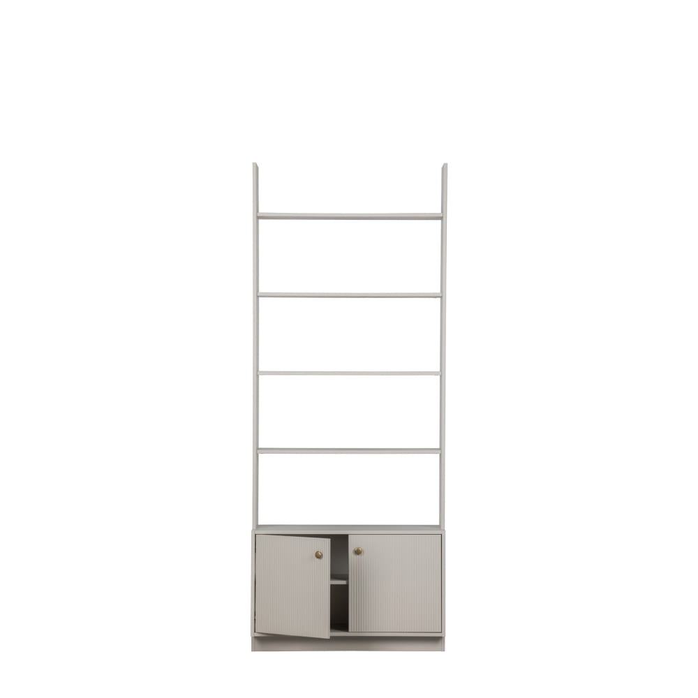 WOOOD Etagère en bois gris style contemporain Gris Bois - 80x200x35cm