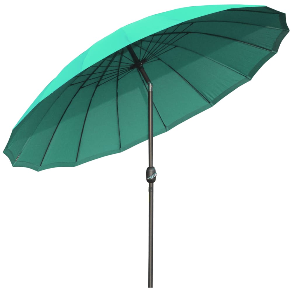 Parasol inclinable rond vert