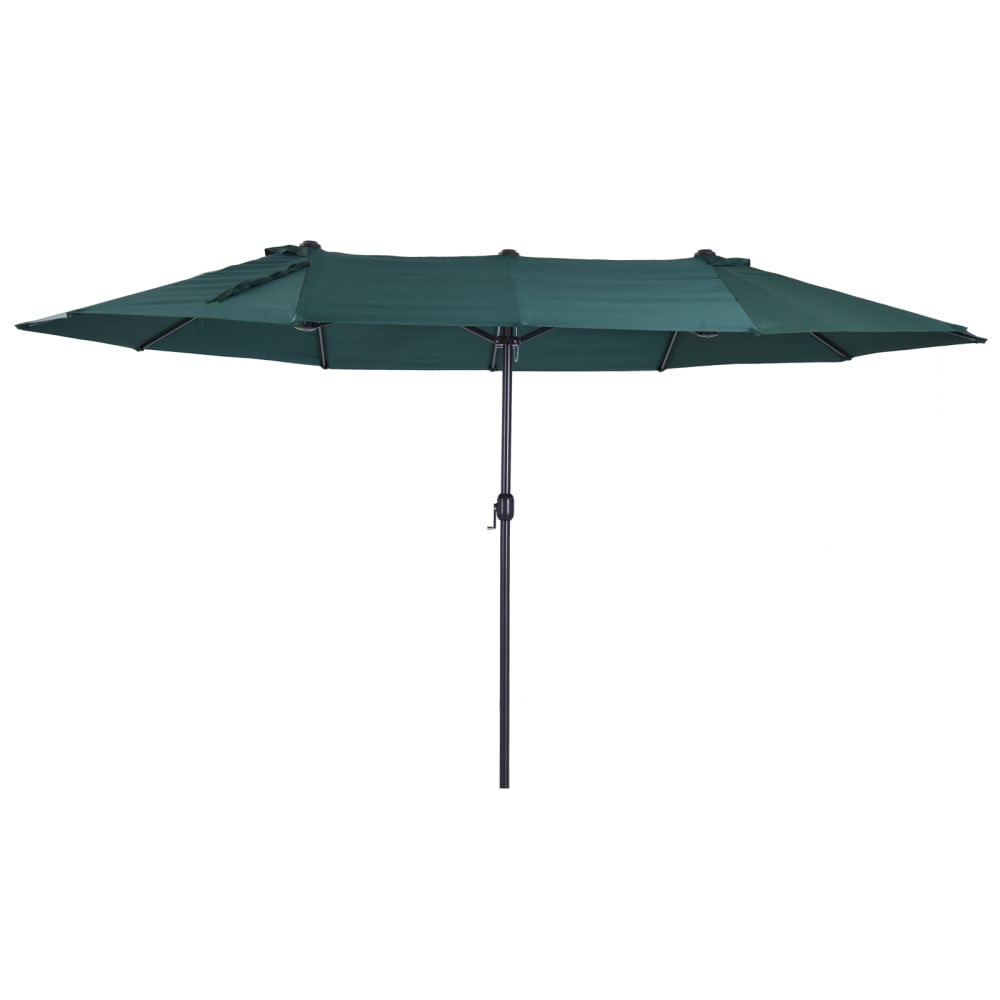 Grand parasol droit de jardin acier polyester
