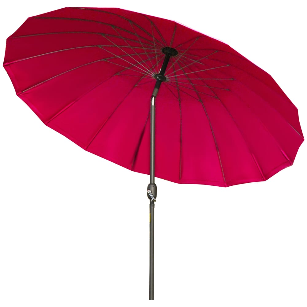 Parasol inclinable rond bordeaux