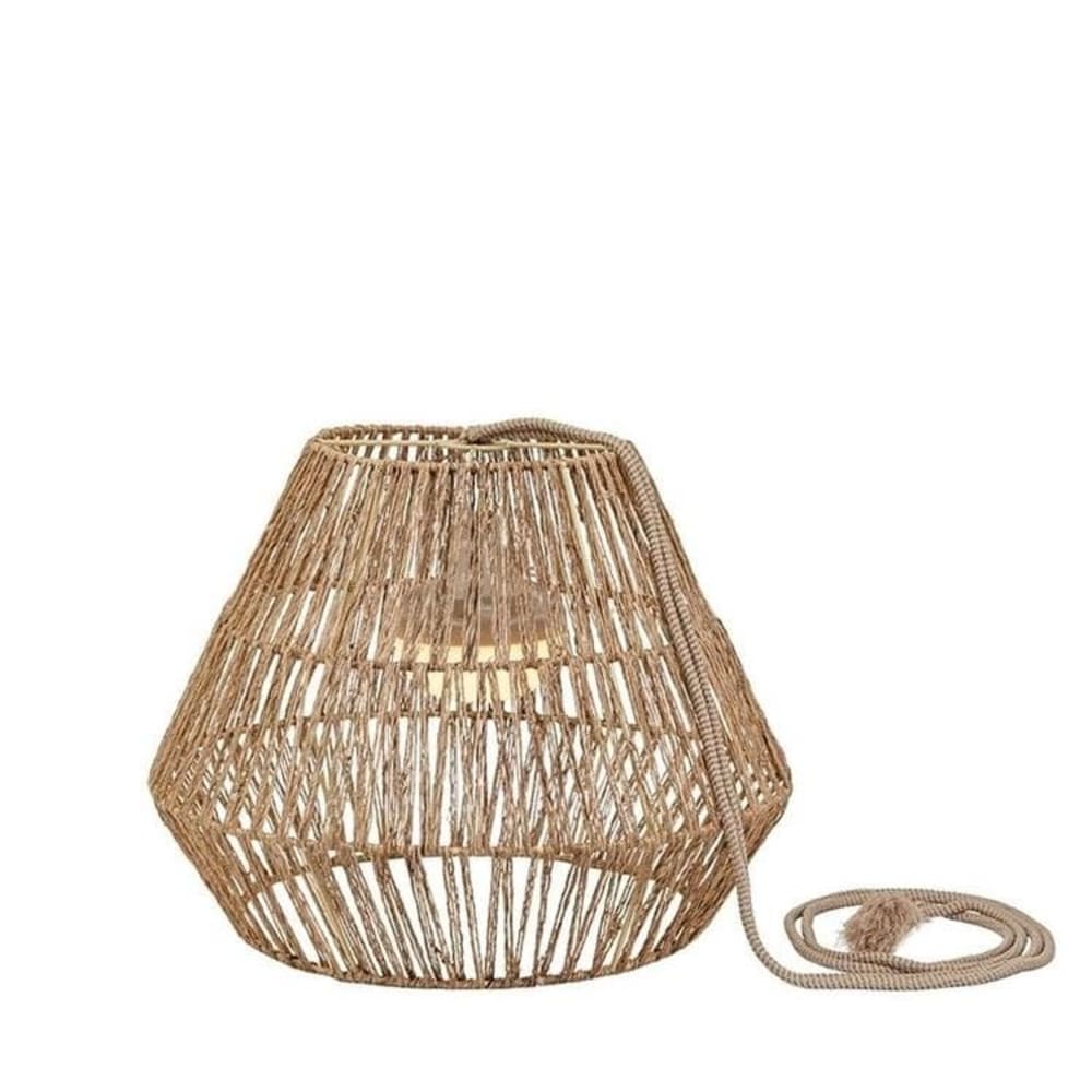 Suspension d'extérieur led rotin 3 intensités rechargeable diamètre 40
