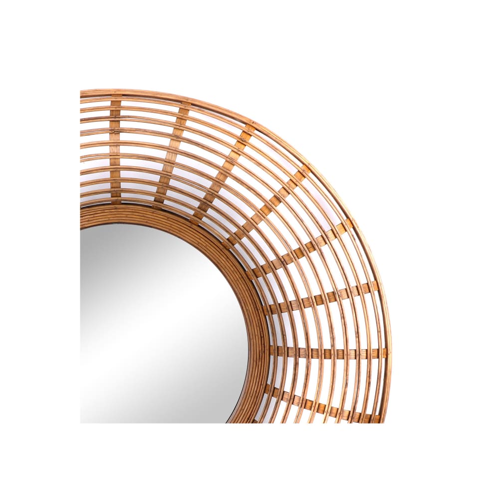 Miroir mural rond en rotin D80cm - Maisons du Monde