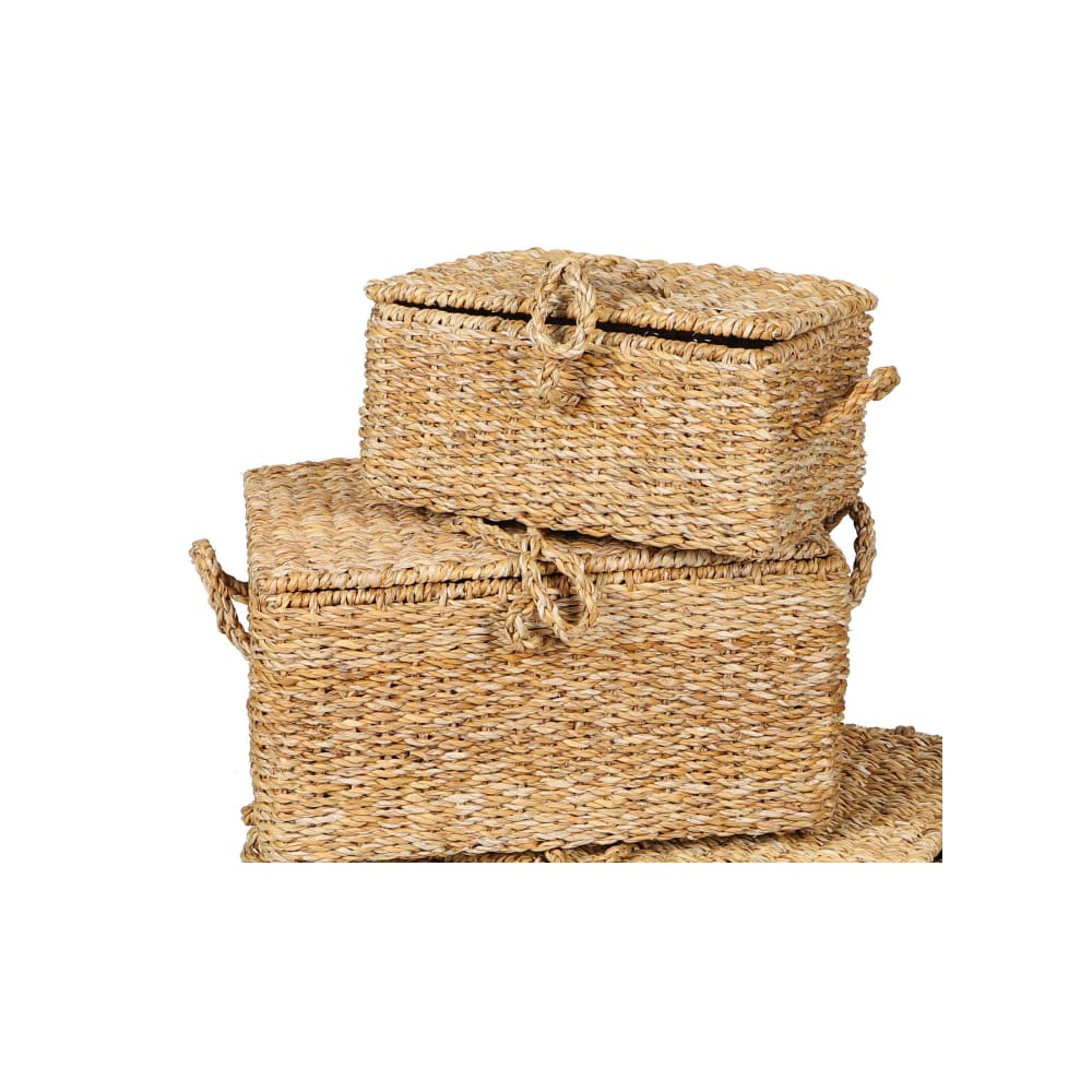 Set de 3 malles en jacinthe d'eau tressée - 50x34x25cm - Maisons du Monde