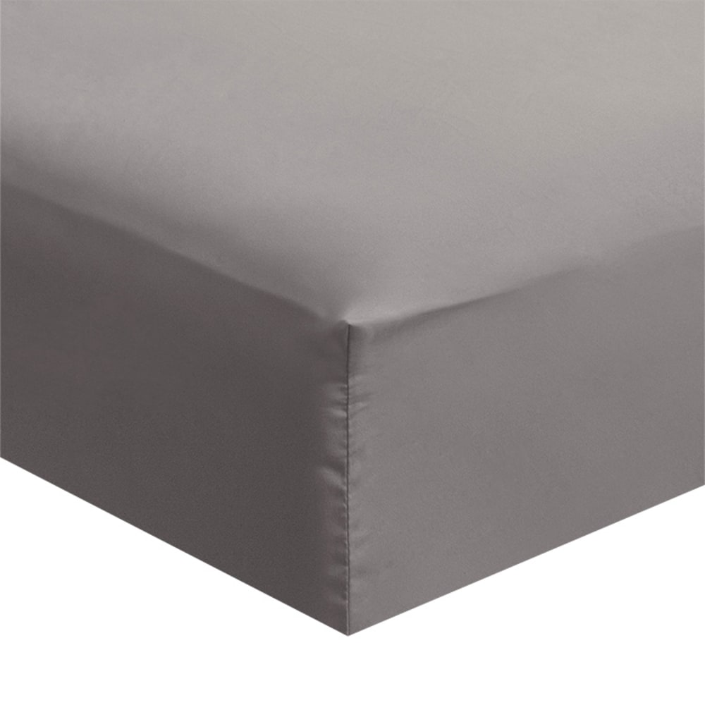 Drap housse grand bonnet microfibre Gris Foncé 160x200 cm