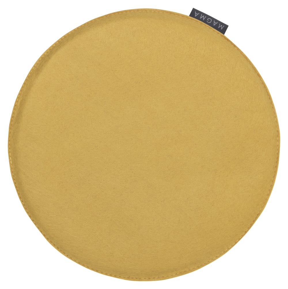 Galettes de chaise jaune tournesol feutre - lot de 4 - ø 35cm — vue 4