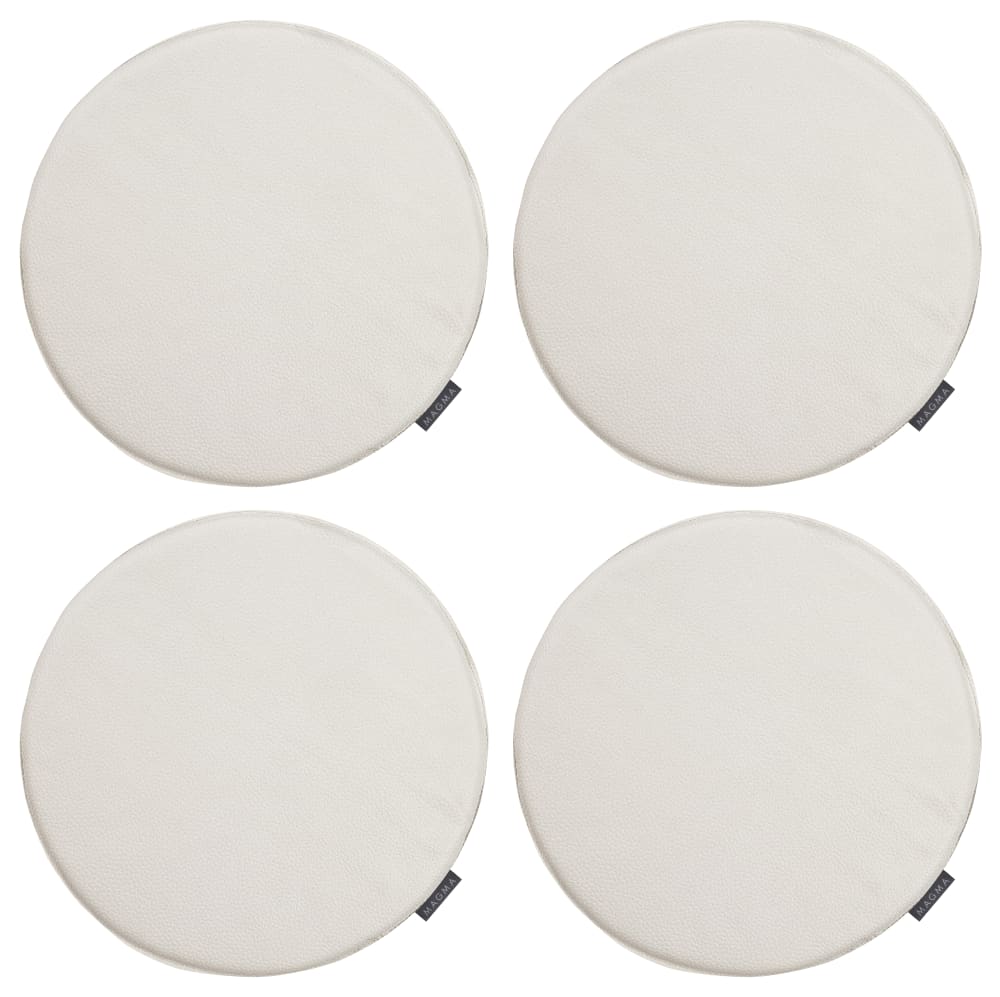 Galettes de chaise nature imitation cuir - d.37 - lot de 4