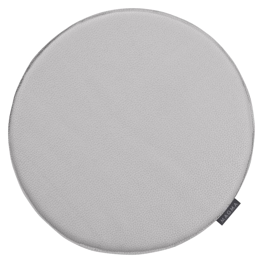 Galettes de chaise gris clair imitation cuir - d.37 - lot de 4 — vue 4