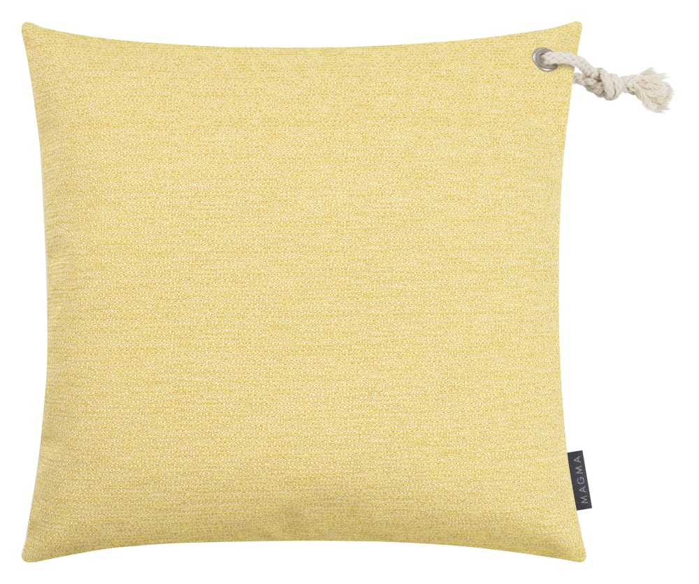 Housse de coussin extérieur chinée moutarde - 50x50