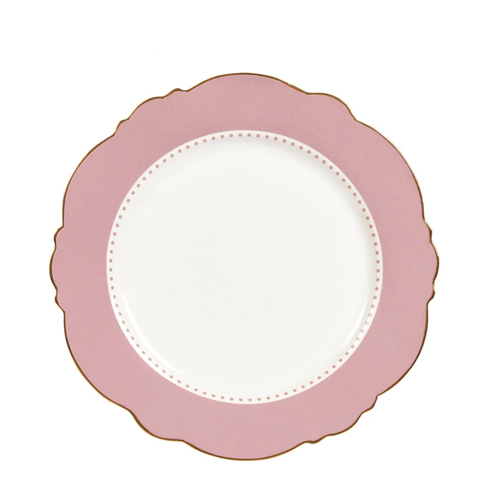 Assiette à dessert rose D21cm