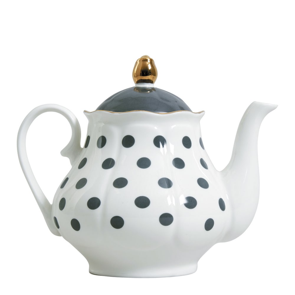 Théière pois gris 1L