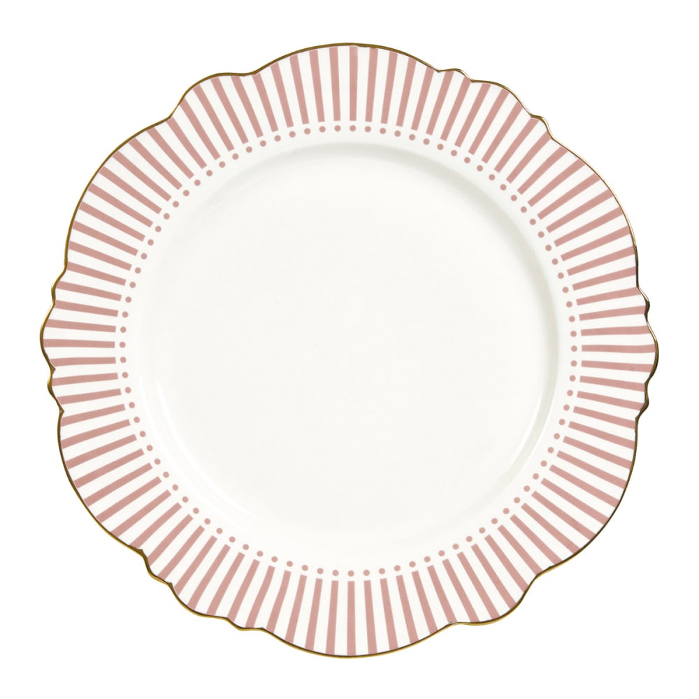 Assiette plate rose D27,5cm
