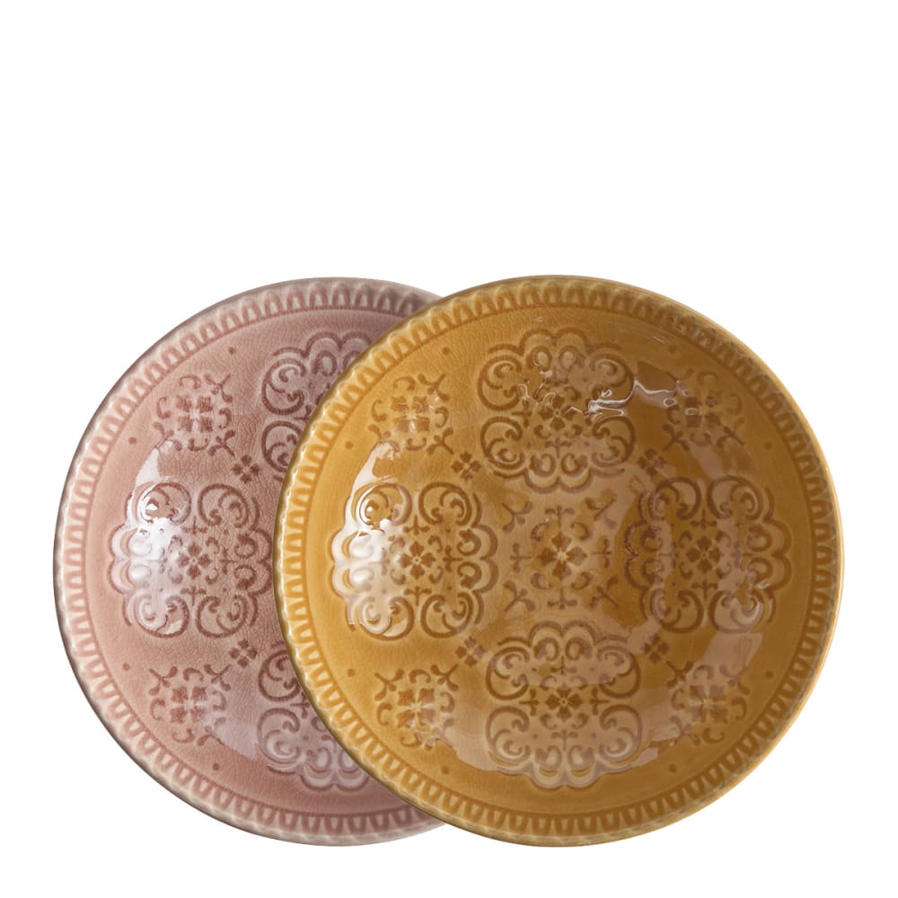 Set de 2 assiettes creuses D19cm