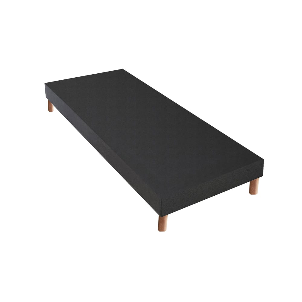 Sommier tapissier gris anthracite noir 90x190