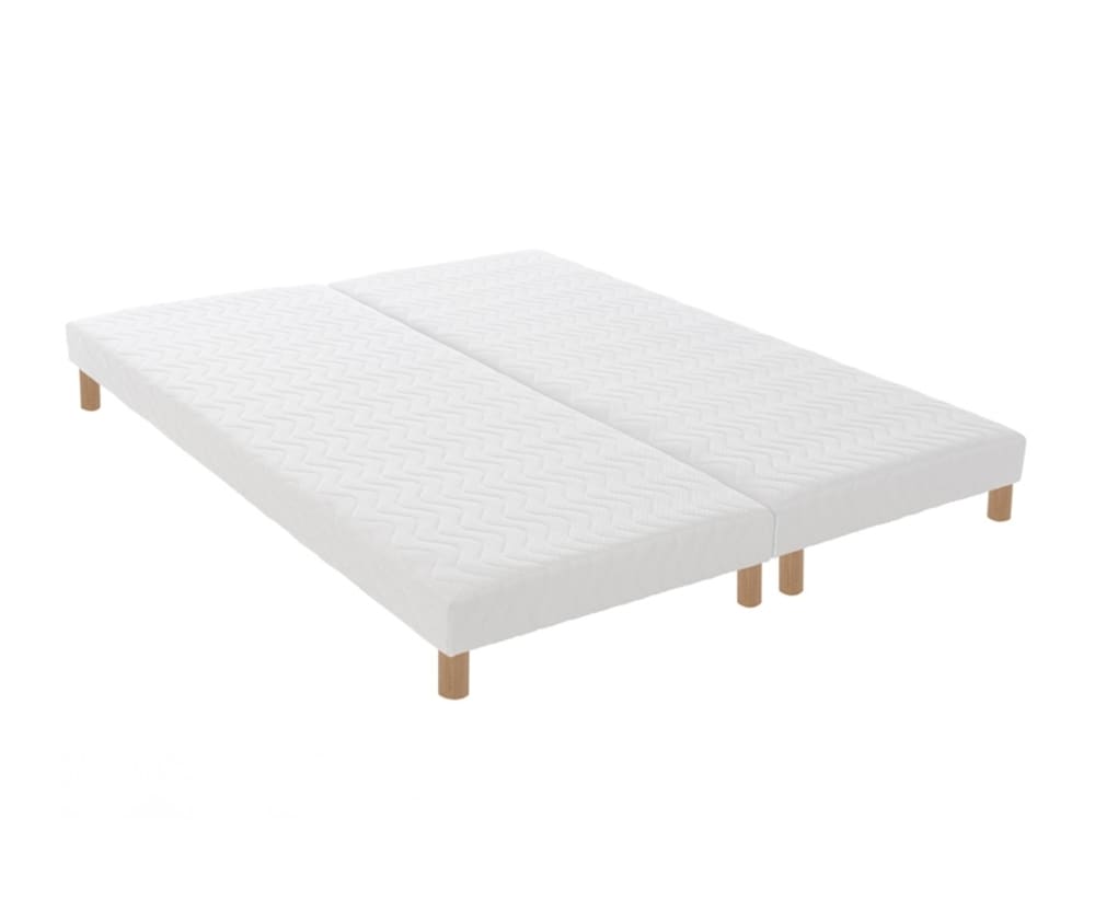 Sommier tapissier à lattes blanc 2x80x200