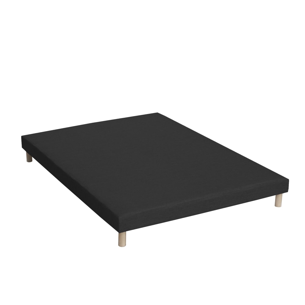 Sommier tapissier gris anthracite noir 160x200