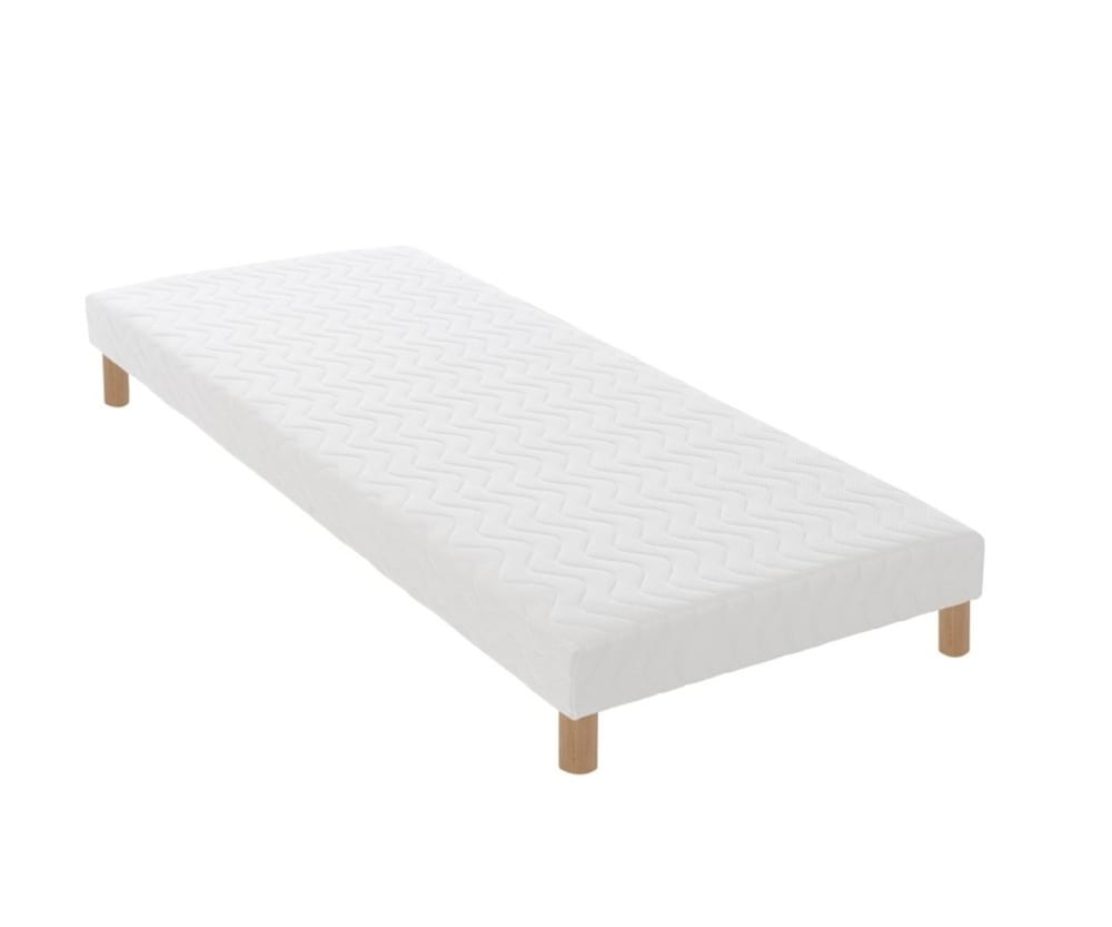 Sommier tapissier à lattes blanc 90x190