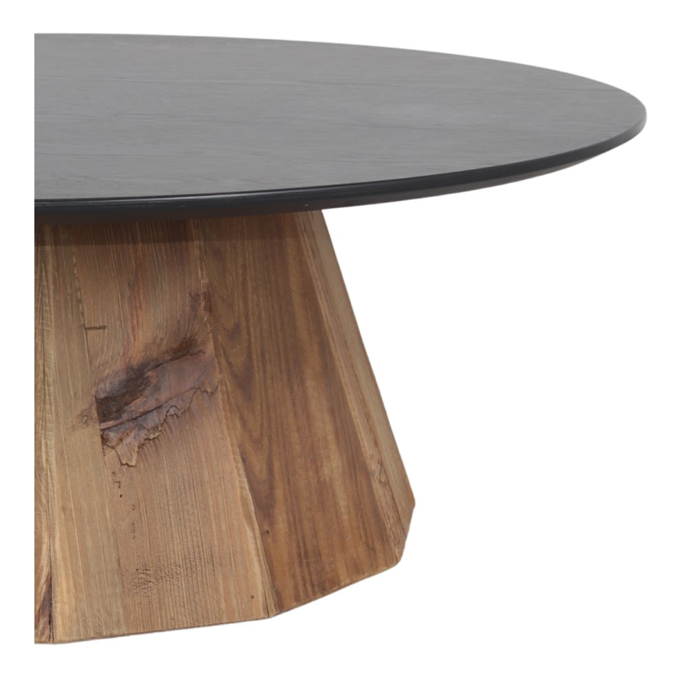 Mesa de centro tiscar - naturale,negro - 32x90x90 - Maisons du Monde