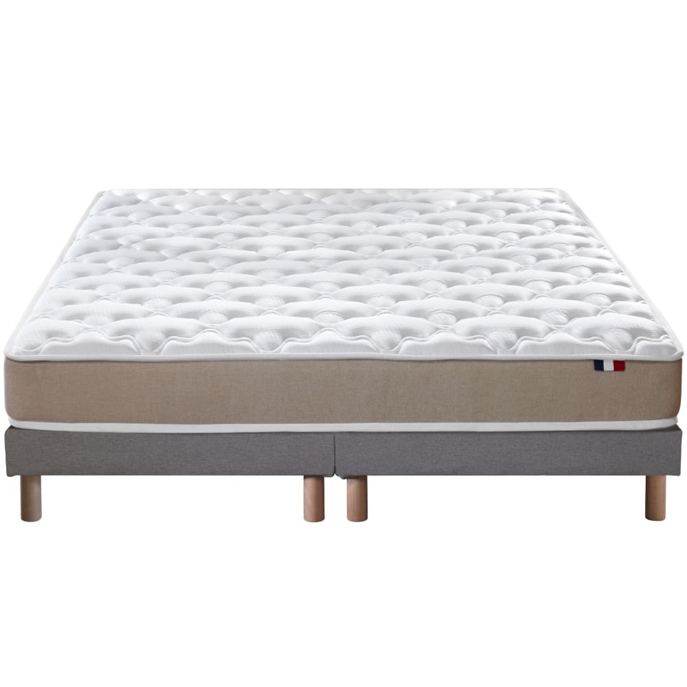 Matelas mousse accueil latex 3 zones sommier 2x80x200gris chine - Maisons du Monde