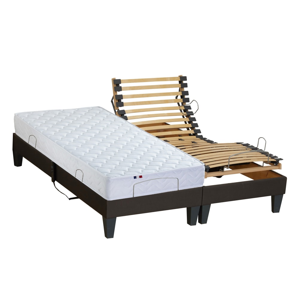 Sommier électrique et matelas accueil latex 160x200
