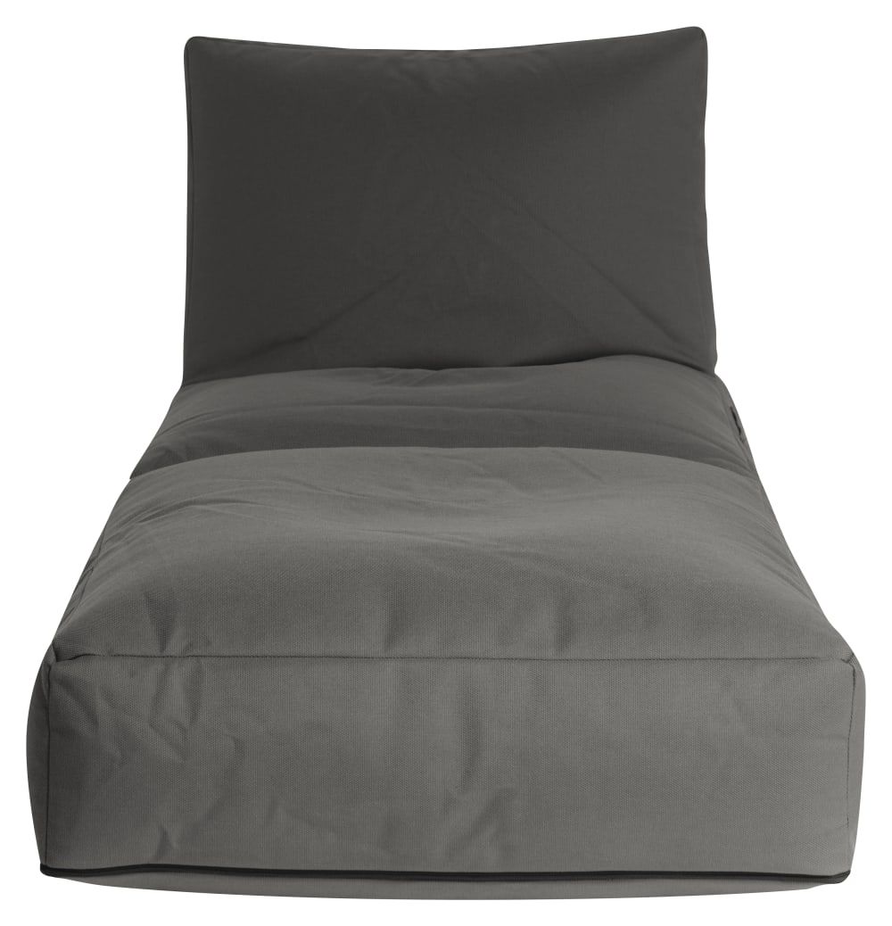 Pouf extérieur super qualité Dralon anthracite dépliable 90x70x80cm
