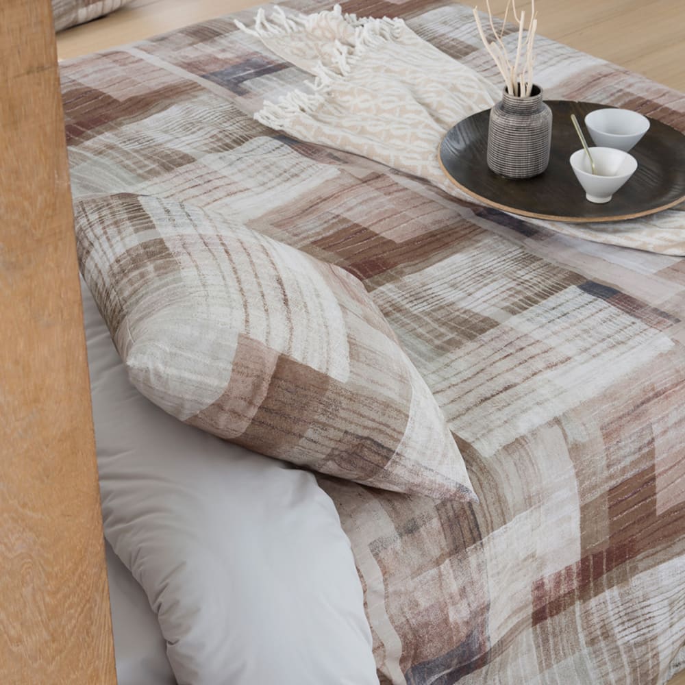 2 taies d'oreiller 65x65 cm marron - Maisons du Monde