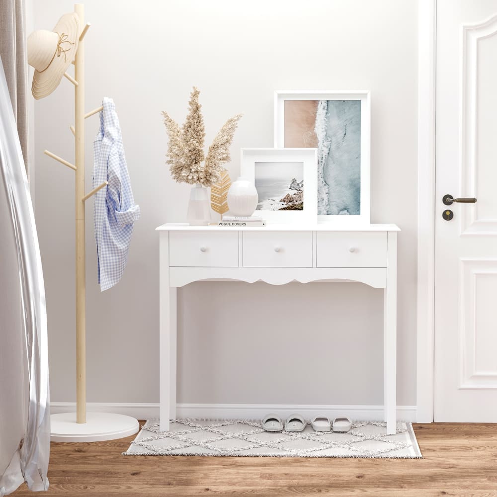 Mueble mesa recibidor 100x32x85cm blanco - Maisons du Monde