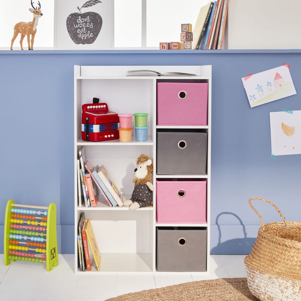 sweeek Kinderschrank in weiß, Rosa style modern ROSA SPANPLATTE Kinder