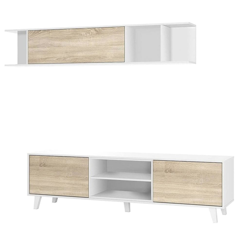 meuble TV effet bois