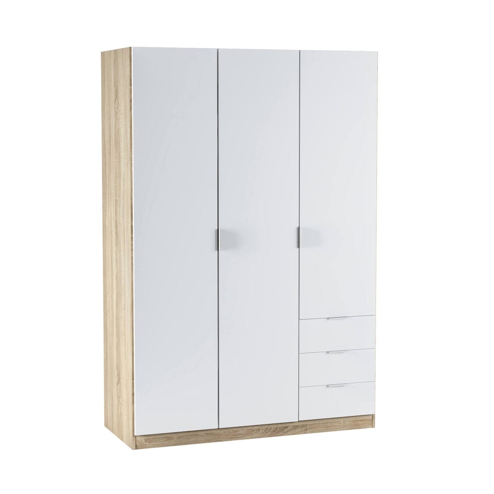 Dmora guardaroba 3 ante 52x121 cm bianco appendiabiti 3 ante -