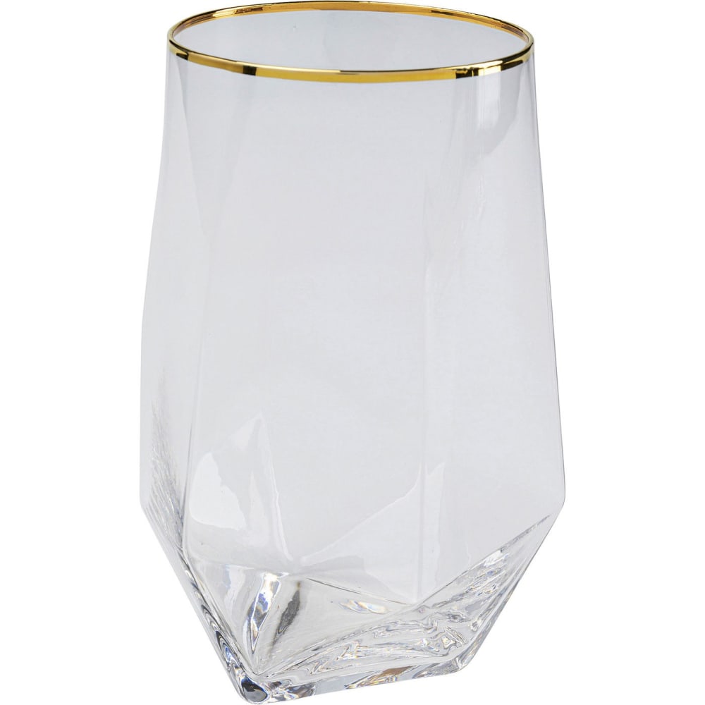 Lot de 4 - verre à eau en verre bord doré Lot de 4 - verre à eau en verre bord doré