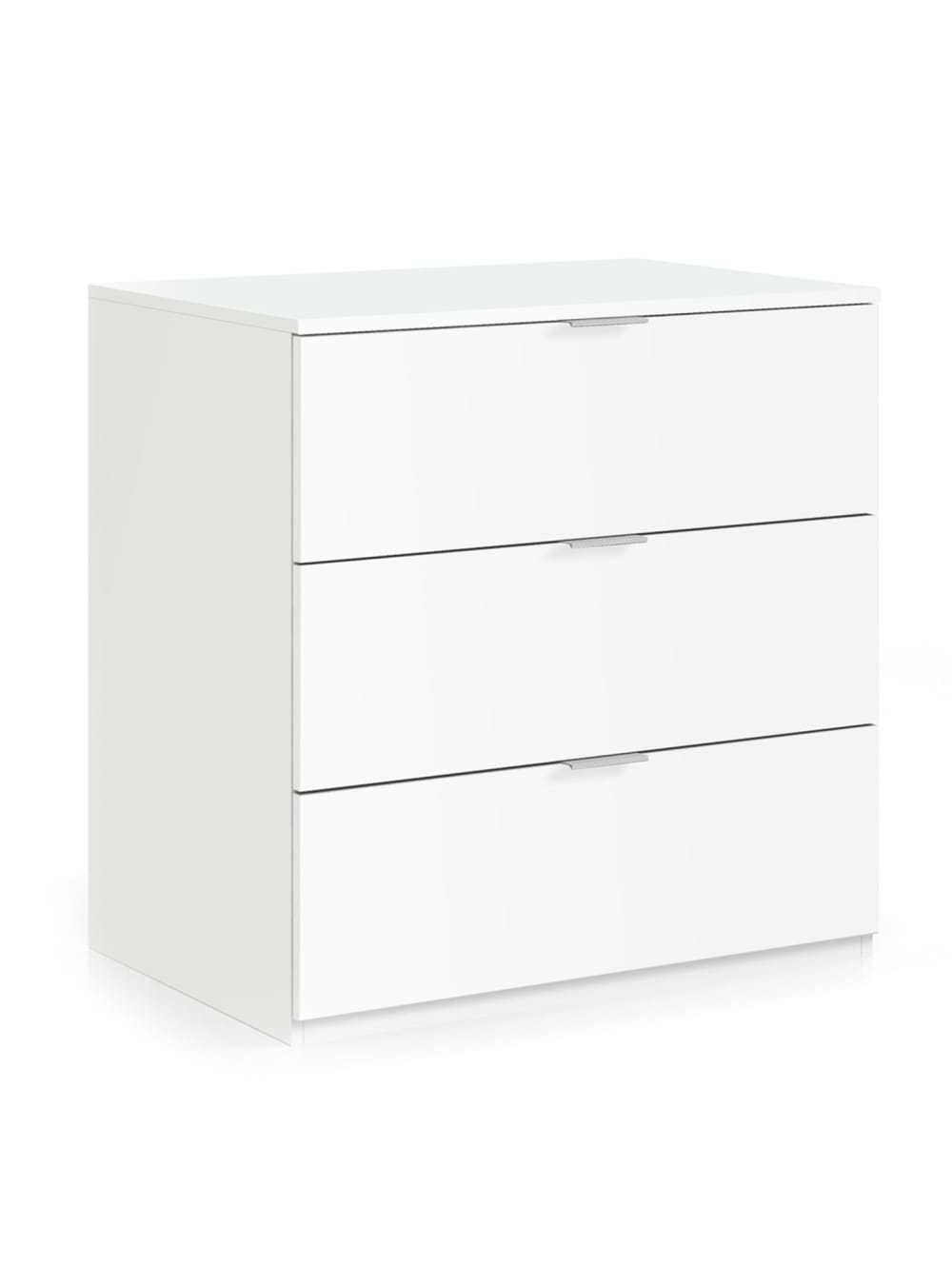 Commode effet bois blanc 77x38 cm