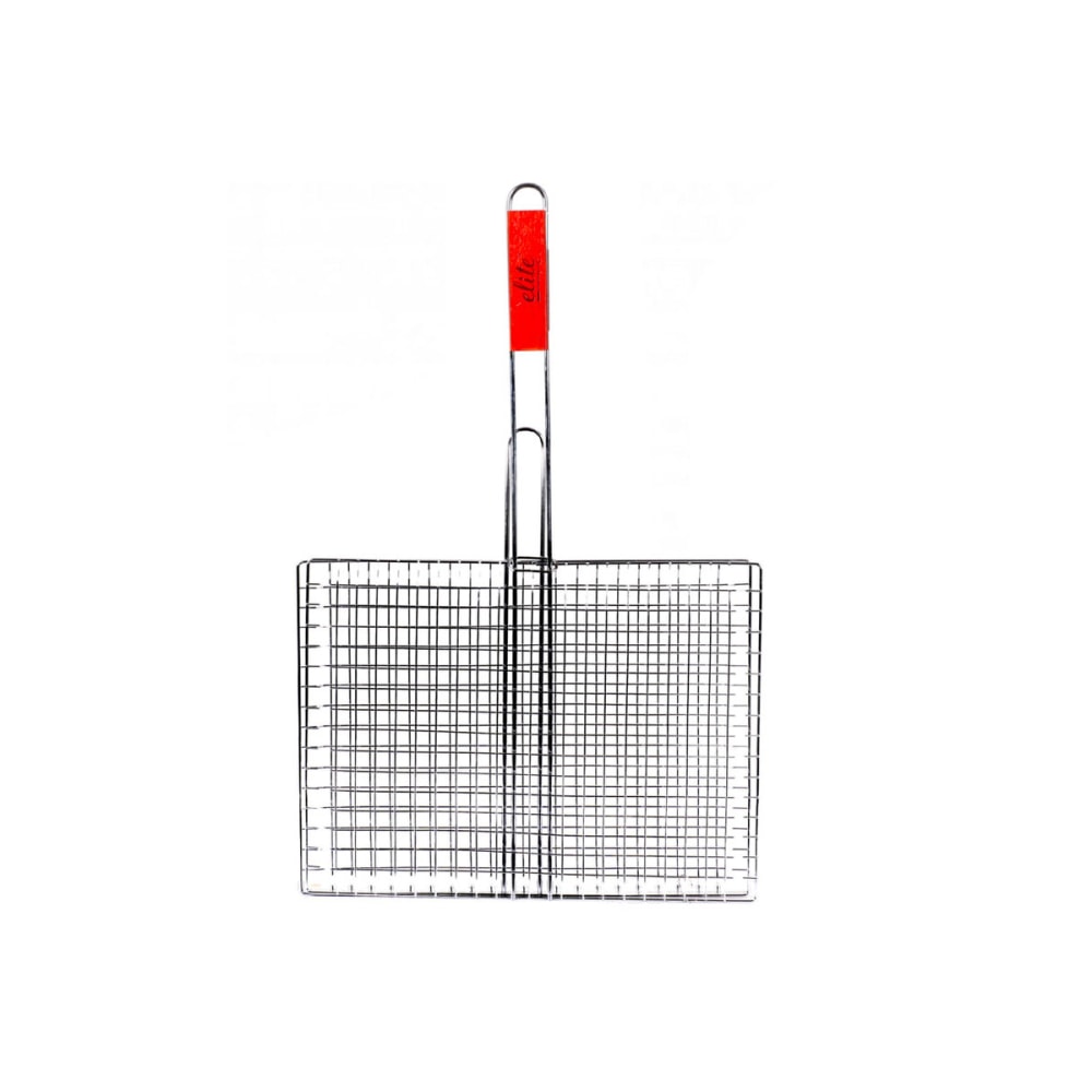 Grille de barbecue double avec manche - 60x40x30cm